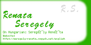 renata seregely business card